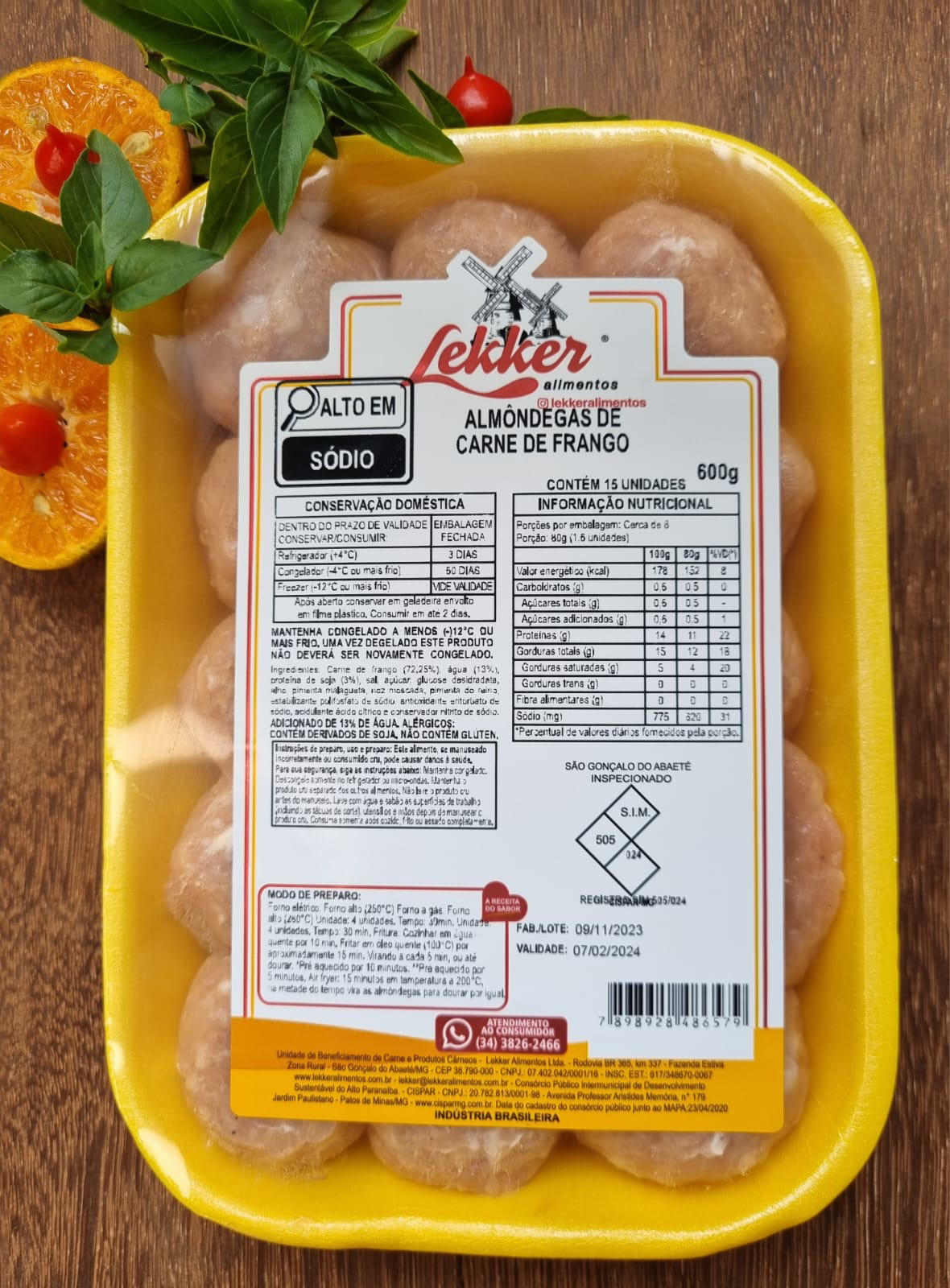 Almôndegas de frango
