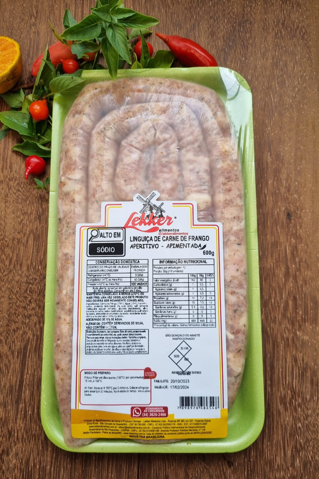 Linguiça de Frango Apimentada